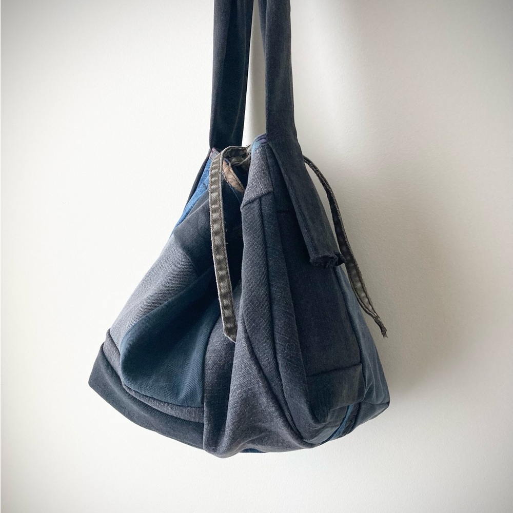joodito origami japanese boro patchwork denim bag jean slouchy hobo handbag tote